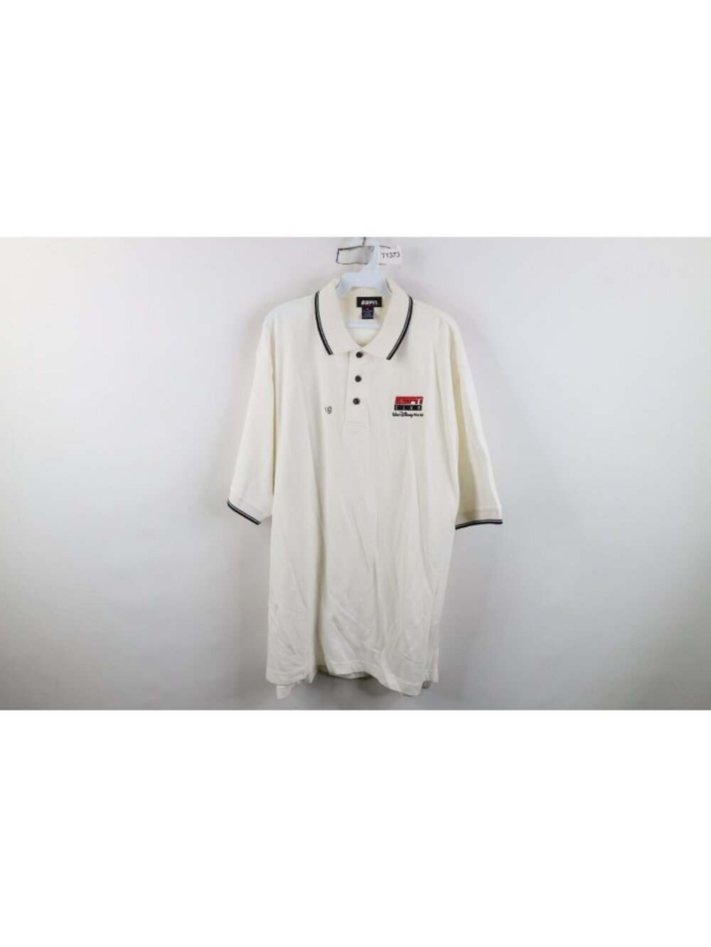 Deadstock Vintage 90s ESPN Walt Disney World Golf Polo Shirt Mens Size XL White